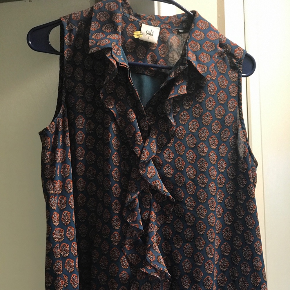 CAbi Sleeveless Blouse Size S
